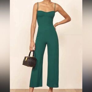Reformation Green Jumpsuit